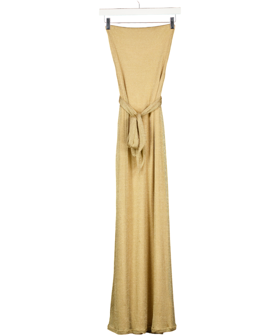 TIGER MIST Metallic Gold Daniela Scarf Dress UK S Reliked TIGER MIST Metallic Gold Daniela Scarf Dress UK S Reliked