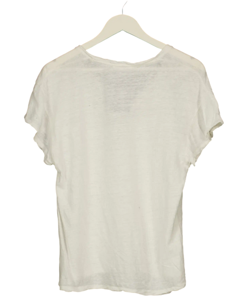 Acsense Studio White V Neck T Shirt UK M