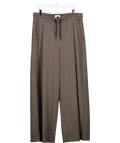 Hush Brown Check Wide Leg Jersey Trousers UK L/XL