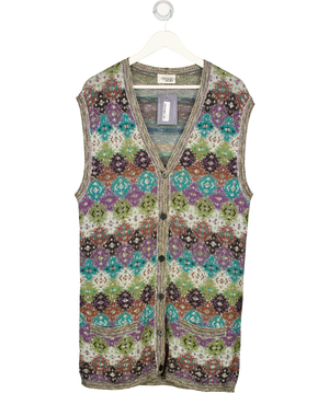 Missoni Multicoloured Sport Cotton Geometric Patterned Knit Vest UK 14