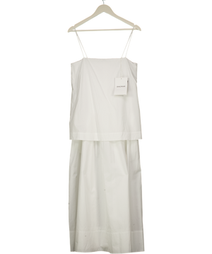 HOUSE OF DAGMAR White Cotton Strap Dress UK 10