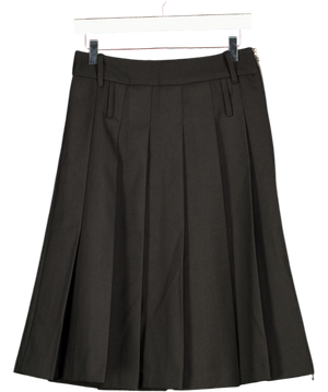 THE FRANKIE SHOP Black Pleated Skirt With Side Zip Detail UK XS/S