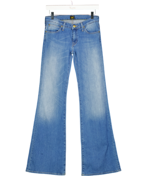 LEE Light Blue Low Rise Flare Jeans L33 W27