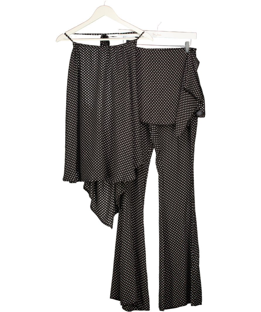 Noughts & Kisses Black & White Polkadot Chiffon Set UK S