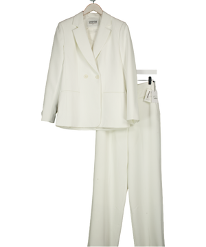 Claudie Pierlot 2-piece White Volubilisbis Blazer And Patience Straight Leg Trouser Suit UK 8