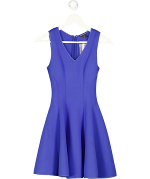 CLUB MONACO Blue Cobalt Blue, Fit-and-flare Scuba Dress Sz00 UK 4