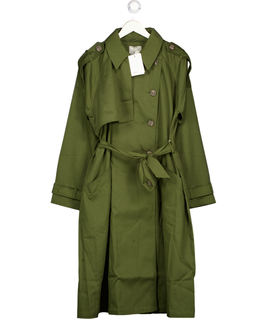 ASOS Olive Green Classic Trench Coat UK 18
