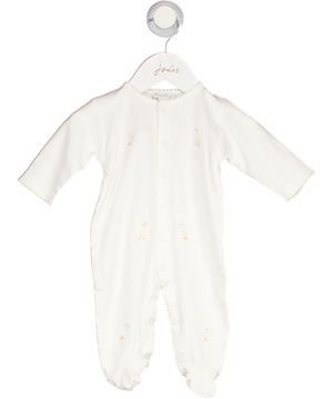 KISSY KISSY White Duck Pond Paddles Yellow Lace Trim 3-6 Months