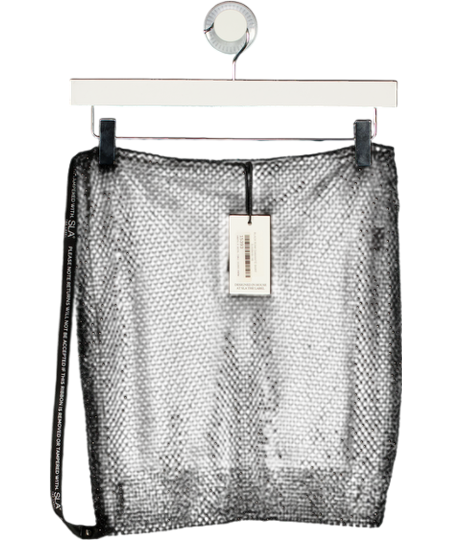 SLA the label Black Romi Dimante Skirt UK XS