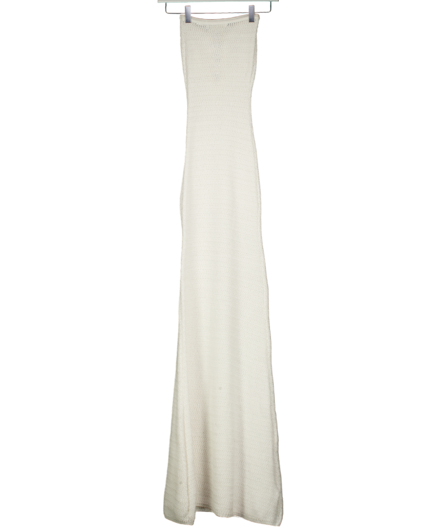 4th & Reckless White Charley Knit Bandeau Maxi Dress UK 6