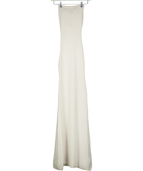 4th & Reckless White Charley Knit Bandeau Maxi Dress UK 6