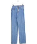 Karen Millen Blue Rigid Denim High Rise Straight Leg Jean UK 6
