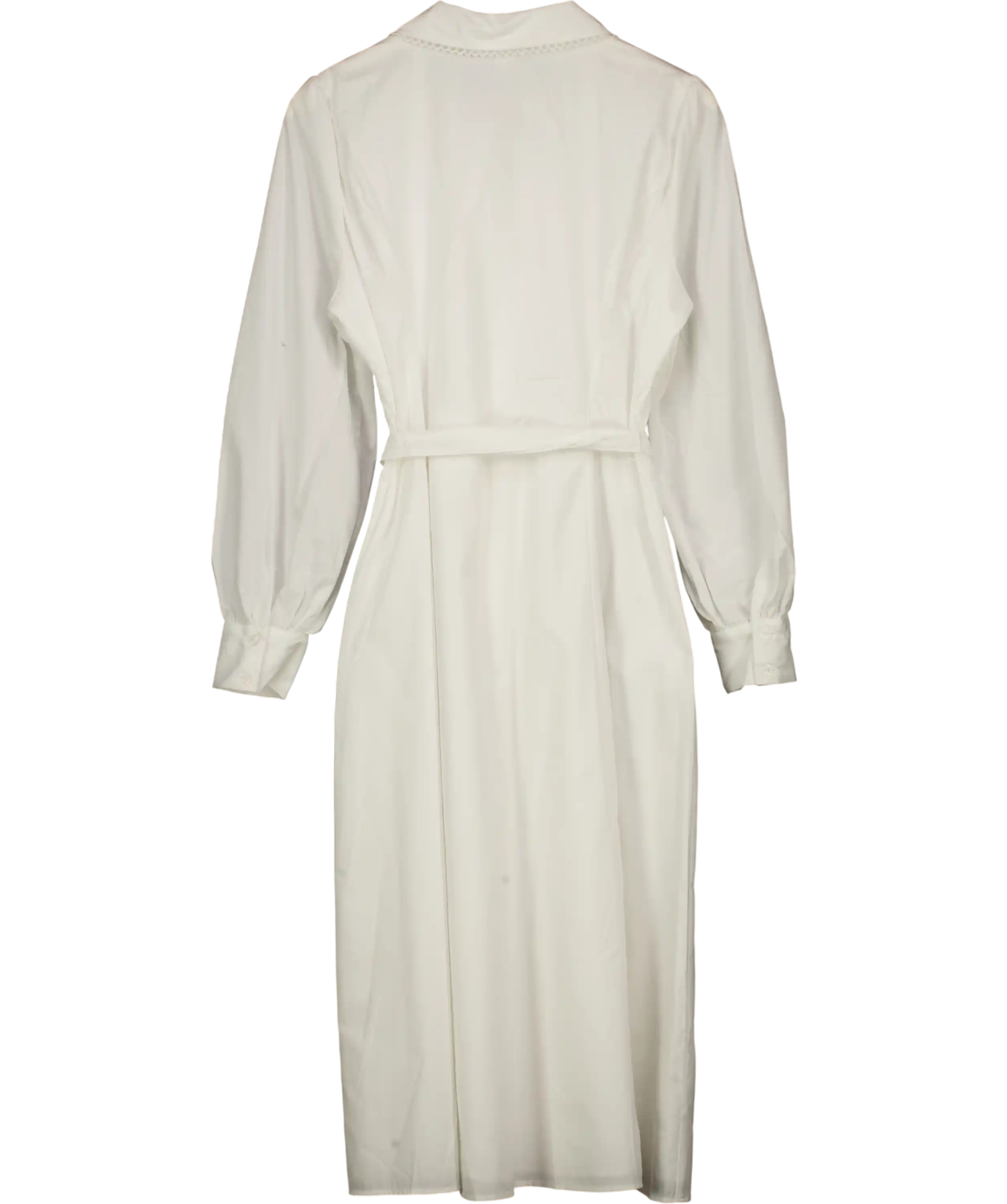 Wallis W Collection Ivory White  Cotton Lace Detail Shirt Dress UK 14