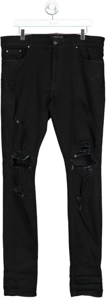 Amiri Black Distressed Skinny Jeans XXS