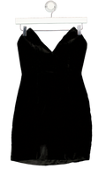 CAMILA COELHO Black Velvet Strapless Mini Dress UK XXS