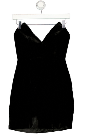 CAMILA COELHO Black Velvet Strapless Mini Dress UK XXS
