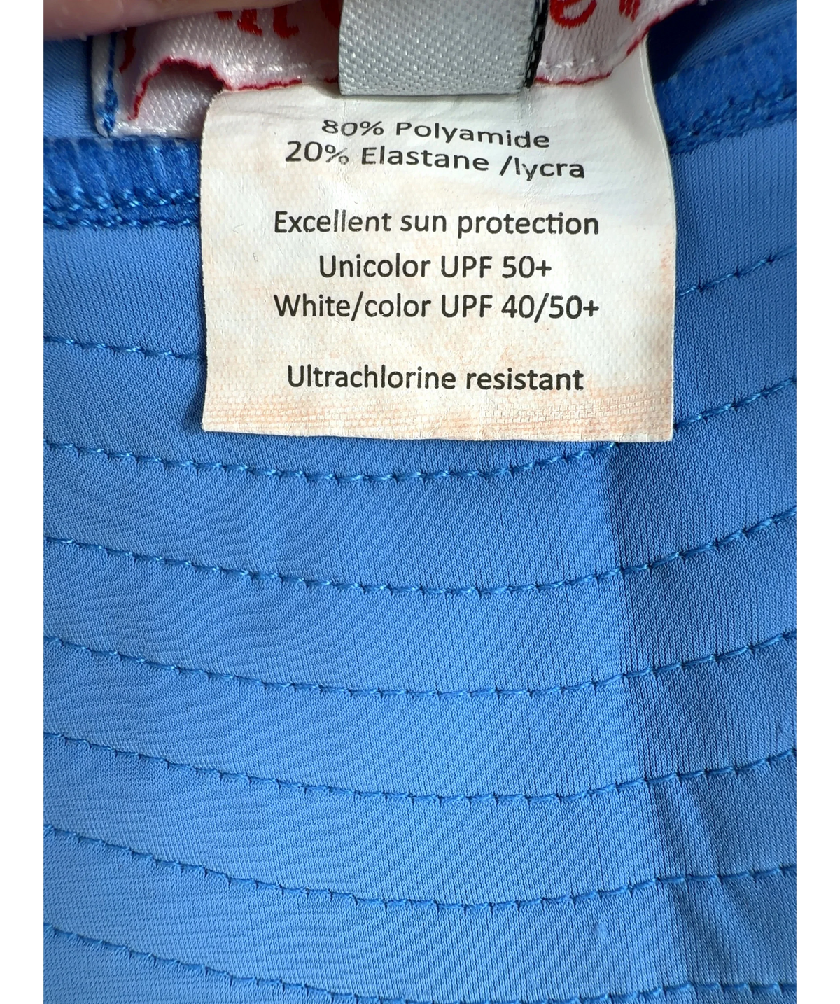 Petit Crabe Blue Frey Sun Hat, size 0-3 Months — label