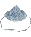 Confiture blue blue floral children's sun hat, size UK M — front