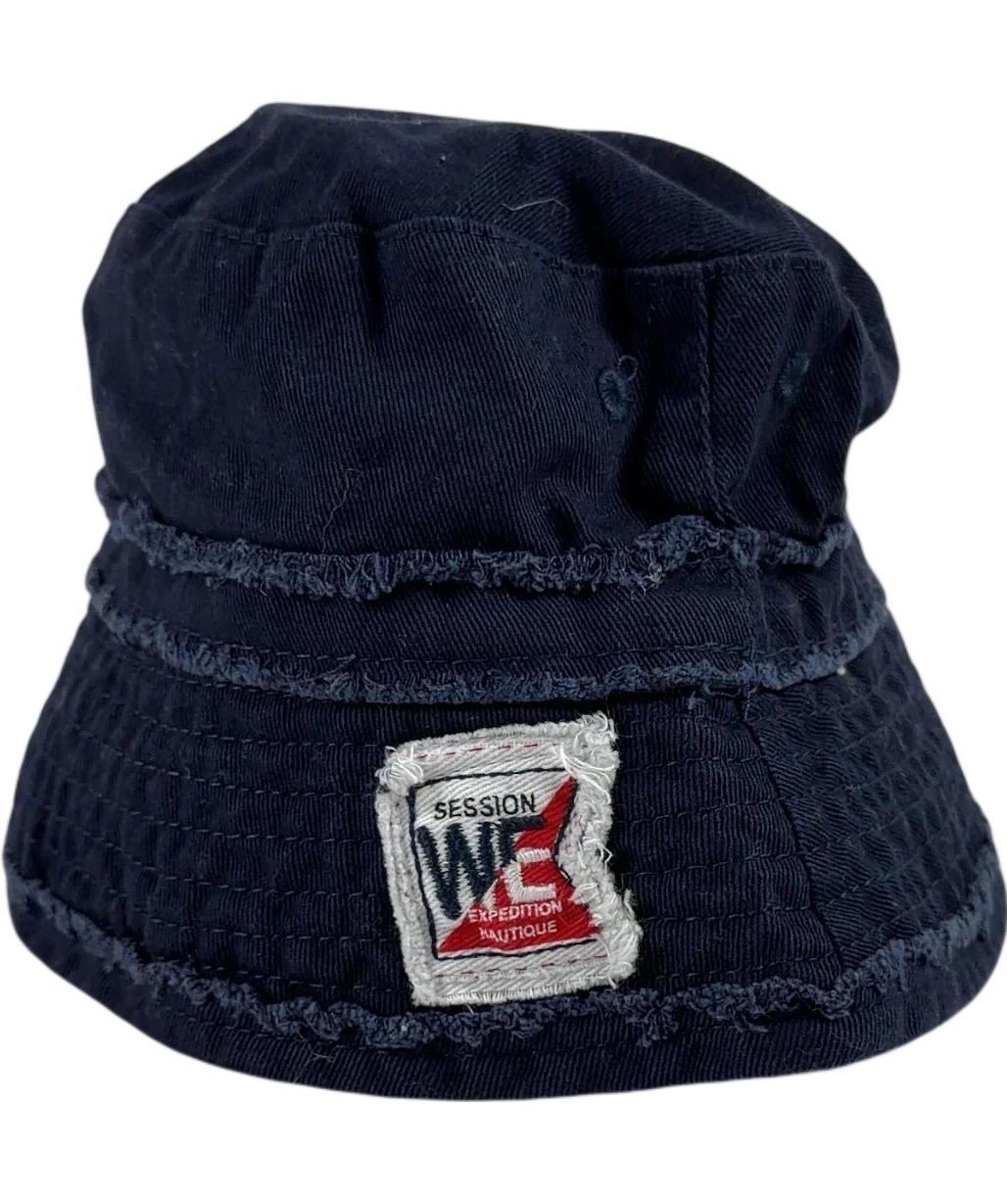 Week-end à la mer Blue bucket hat — front