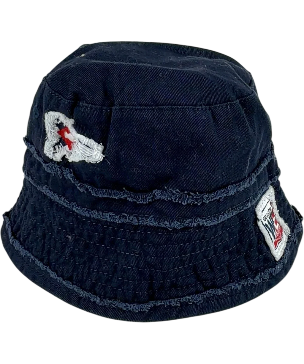 Week-End À La Mer Bucket Hat Blue Frayed 0 - 6MTHS — Back