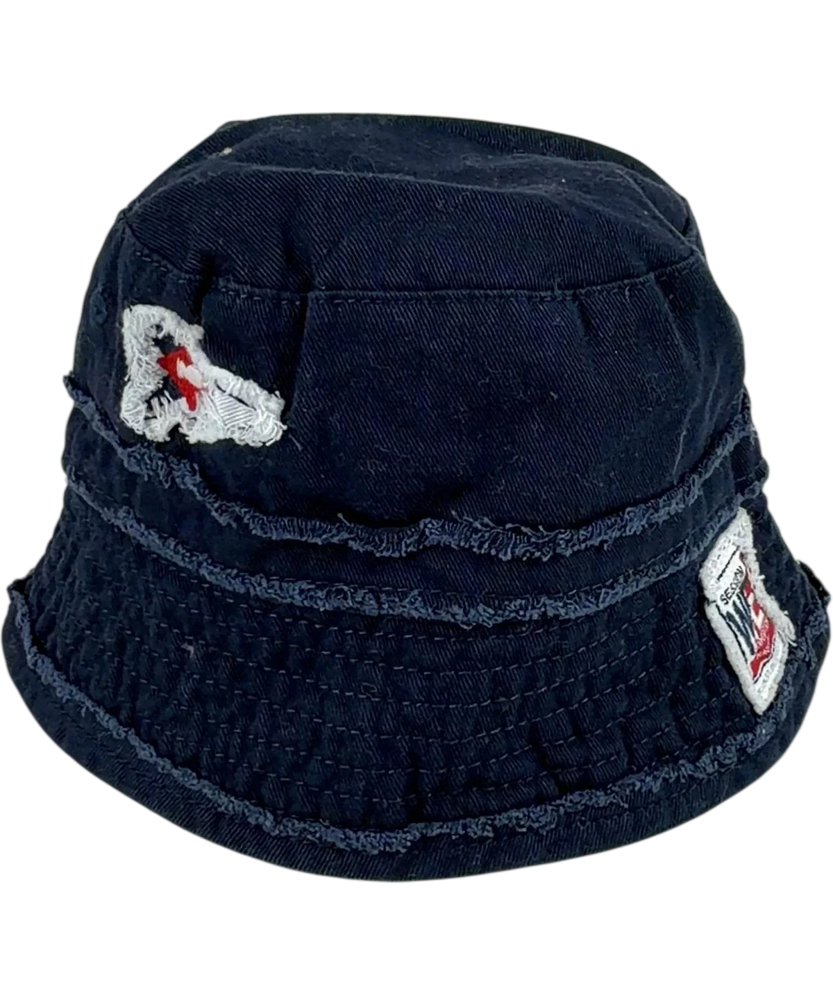 Week-End À La Mer Bucket Hat Blue Frayed 0 - 6MTHS — Back