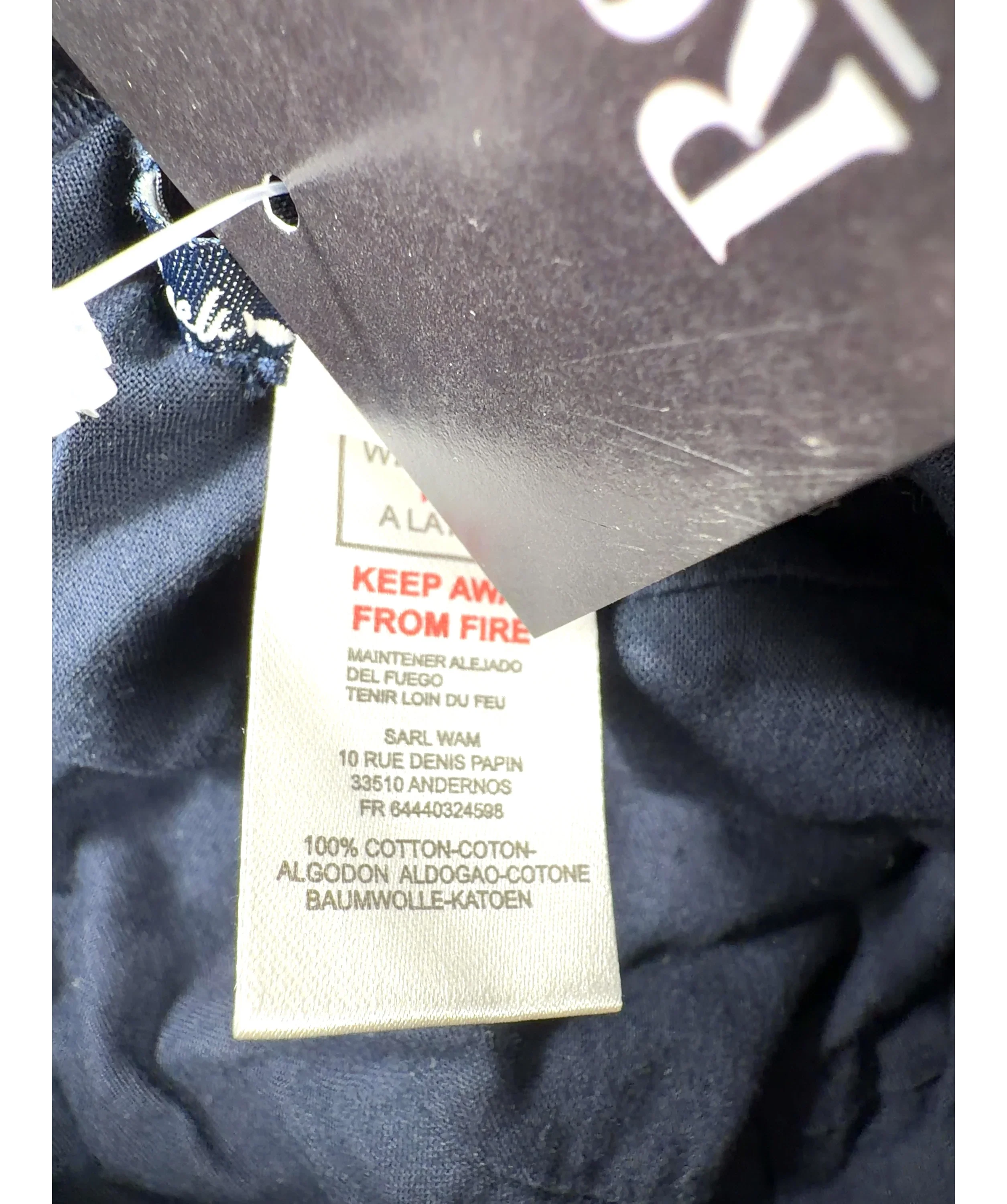 Week-end à la mer Blue bucket hat — label