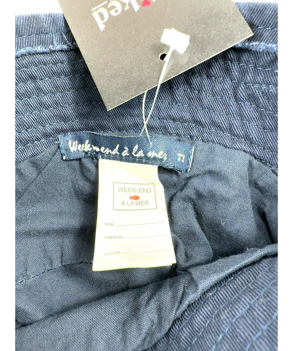 Week-end à la mer Blue bucket hat — care label
