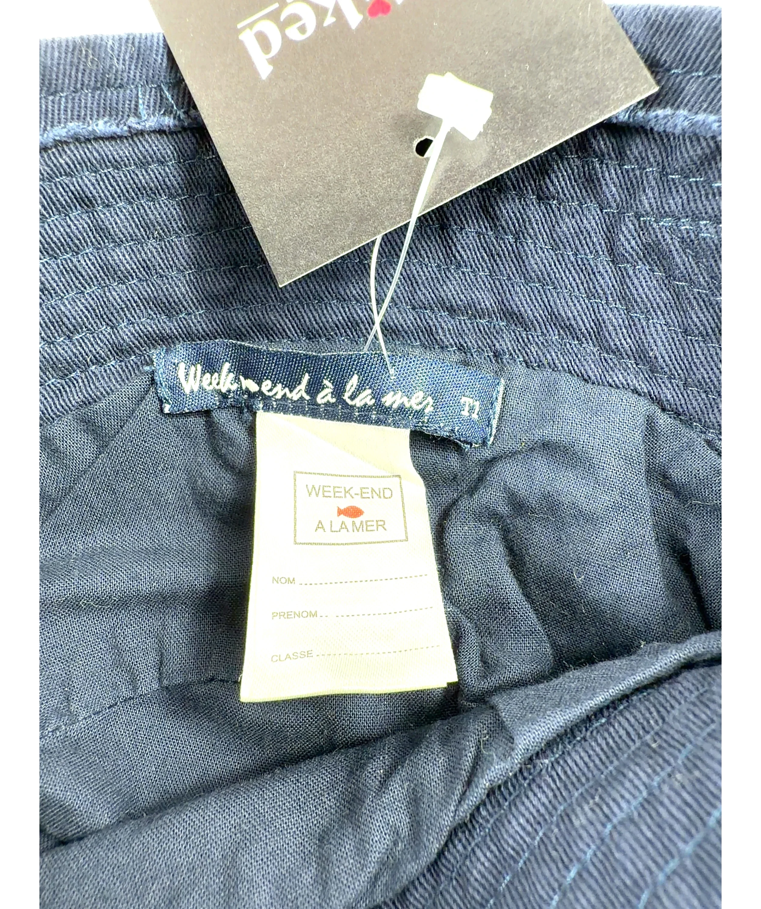 Week-end à la mer Blue bucket hat — care label
