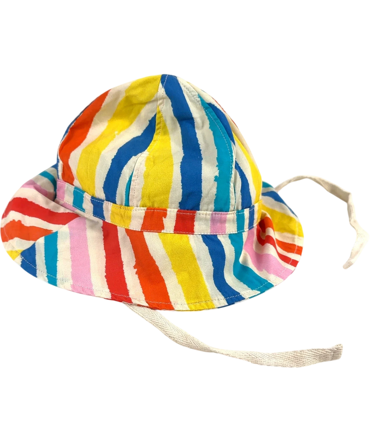 Noe & Zoe Berlin Cotton Baby Bucket Hat White 6-9 Months — Back