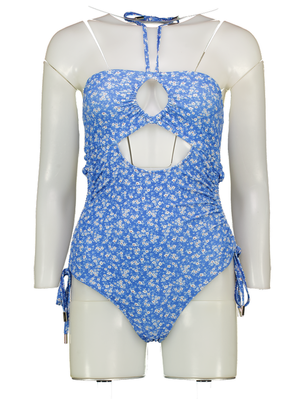 TULAROSA Dilara One Piece Swimsuit - Blue Ditsy Blossom UK XXS