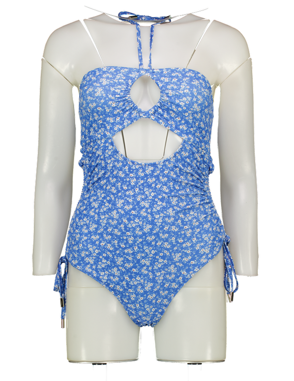 TULAROSA Dilara One Piece Swimsuit - Blue Ditsy Blossom UK XXS