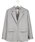 White Fox Grey Socialite Oversized Blazer UK S/M
