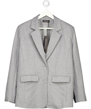 White Fox Grey Socialite Oversized Blazer UK S/M