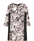 Ted Baker Grey Satin Print Dress - Jorie Wild Horses Sz2 UK 10
