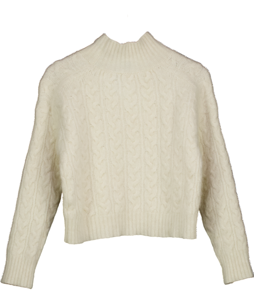 Sezane Cream Hugo Cable Knit Jumper UK XL