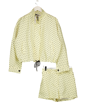 GLAMIFY 2-piece Yellow Polka Dot Jacket With A Polka Dot Shorts One Size