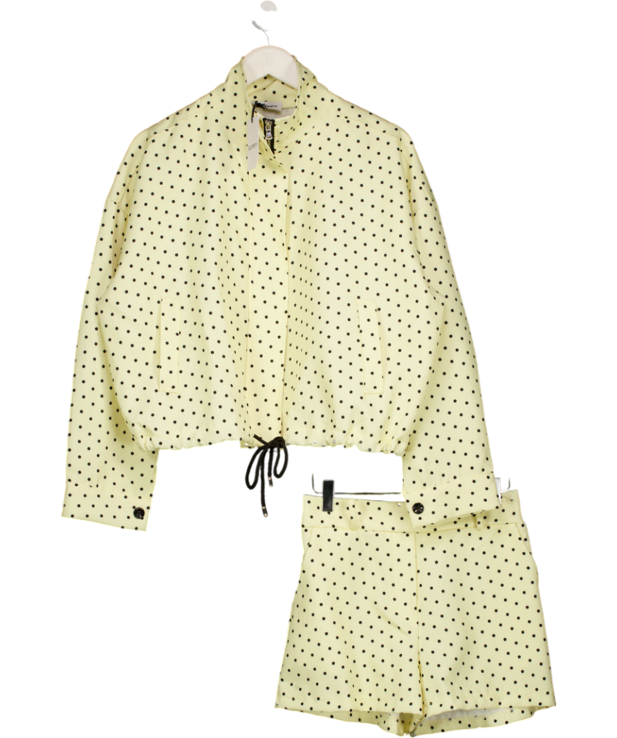 GLAMIFY Yellow Polka Dot Jacket With A Polka Dot Shorts One Size