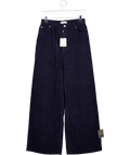 RO&ZO Navy Blue Cord Drawstring Wide Leg Trousers UK 10