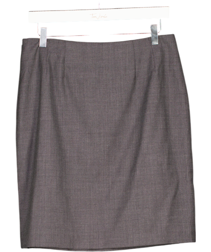 Aquascutum Grey Wool Shift Mini Skirt UK 12