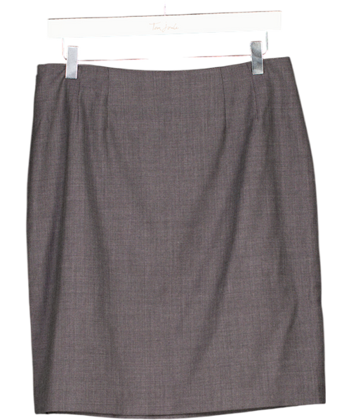 Aquascutum Grey Wool Shift Mini Skirt UK 12