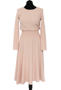 Maje Pink Rumbana Long Sleeve midi Dress UK 10