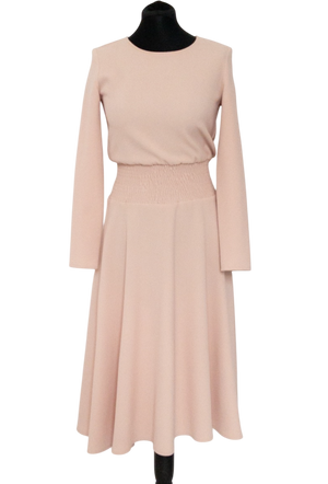 Maje Pink Rumbana Long Sleeve midi Dress UK 10