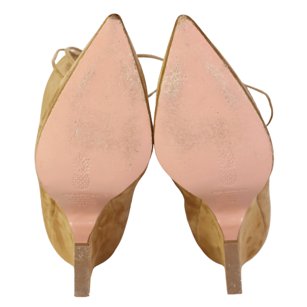 Aquazzura Brown Sartorial 95 Suede Ankle Boots UK 7 EU 40 👠