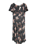 Monsoon Navy Blue Floral Midi Dress UK 12