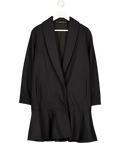 AllSaints Black Double Breasted Grace Italian Wool Blend Coat UK S