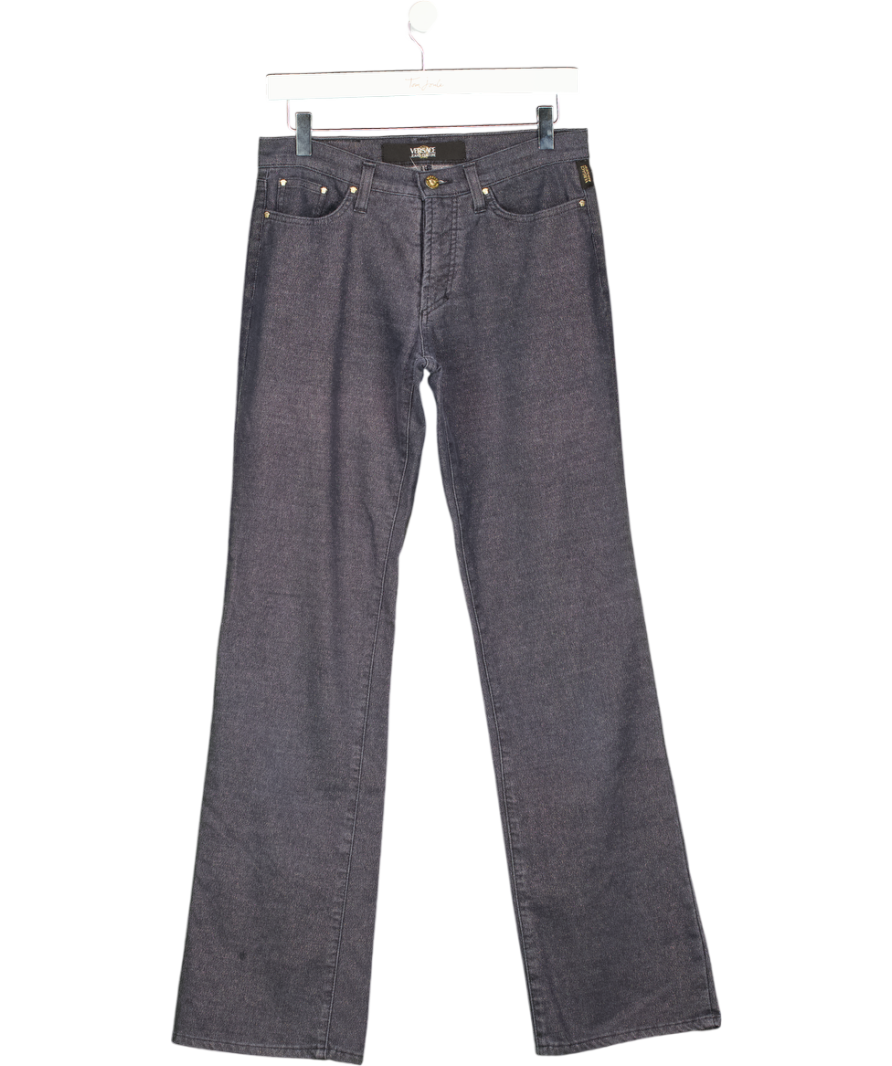 Versace Jeans Couture Metallic Blue Mid Rise Jeans W30