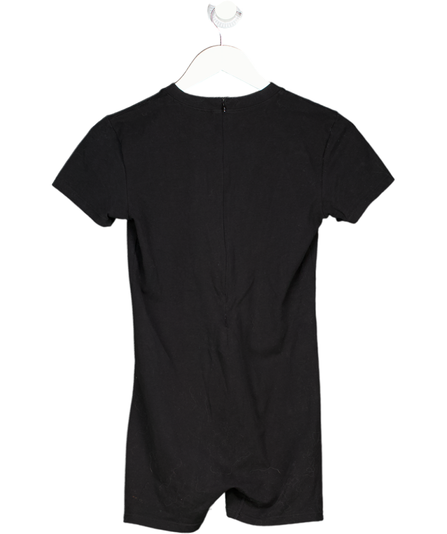 The Couture Club Black Soft Touch Short Sleeve Fitted Unitard UK 12