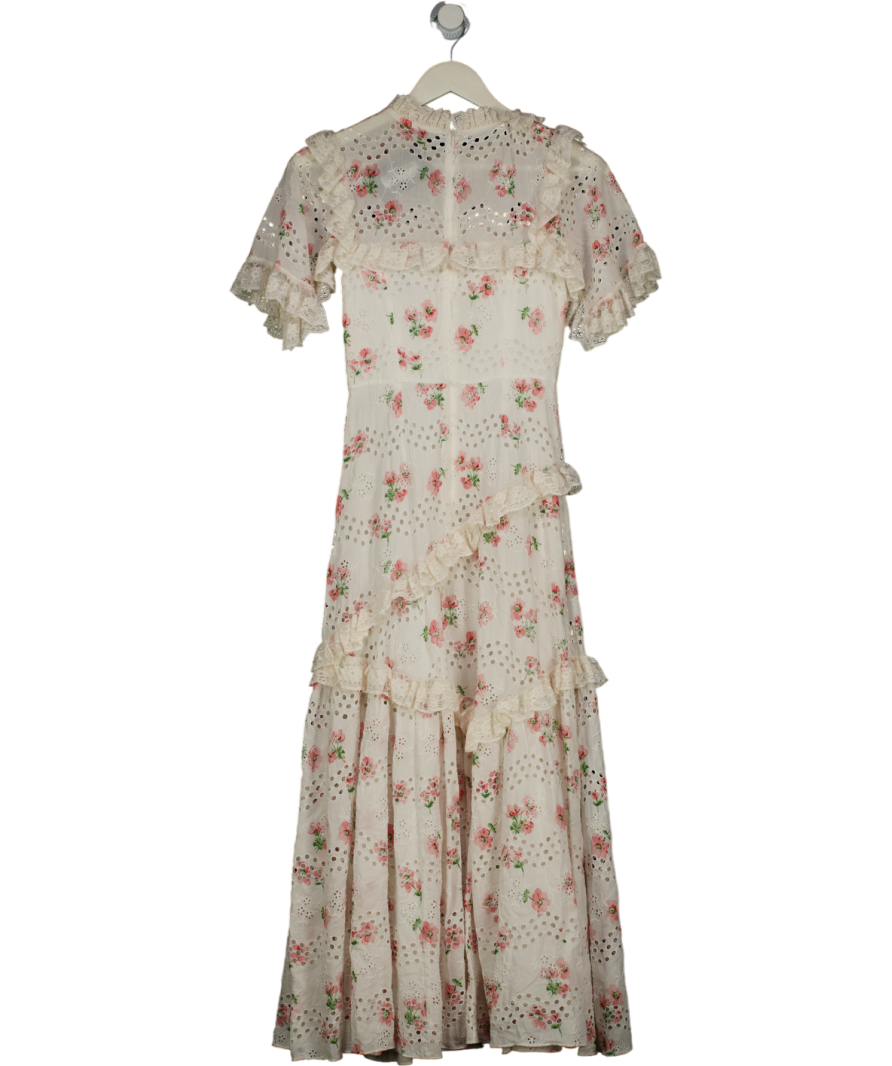 Needle & Thread Cream Desert Rose Cotton-lace Ballerina Dress UK 4
