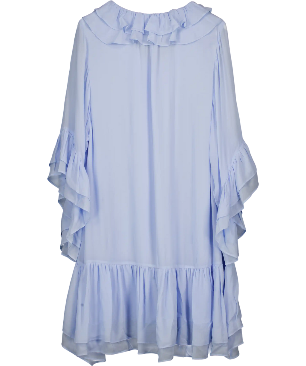 & OTHER STORIES Baby Blue Flounced Mini Dress UK S