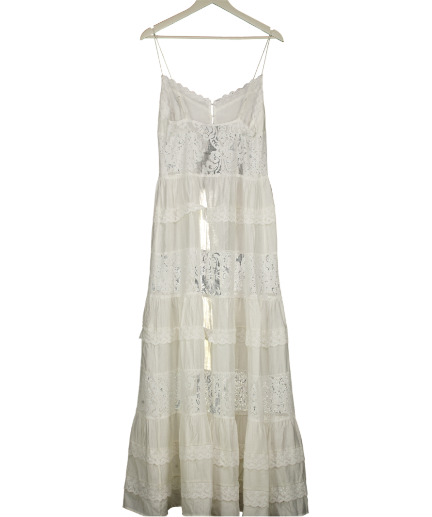 WHITE FOX Lost Nights Longline Top Ivory White UK M